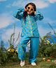Vastramay Cotton Blend Full Sleeves Duck Printed Shirt & Coordinating Pant Set - Blue