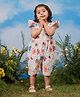 Vastramay Cotton Blend Cap Sleeves Bees & Owls Printed Romper - Multi Colour