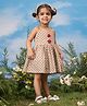 Vastramay Cotton Sleeveless Floral Printed & Applique Detailed Dress - Mint Green