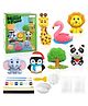 Elecart Animal Plaster Casting Set  DIY Plaster Figures for Painting, Arts & Crafts Kit with Moulds, Paints & Brushes