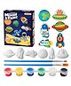 Elecart DIY Kids' Airospace Painting Kit Plaster Painting Set with Brushes, Paints & Tools - Educational STEM Toy