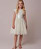 Cherry Crumble By Nitt Hyman Cap Sleeves Sequins Embellished Dress - Off White