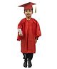 BookMyCostume Convocation Theme Three Fourth Sleeves Solid Graduation Costume Set - Red