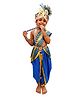 BookMyCostume Ethnic Foil Printed Krishna Costume Set - Light Blue