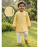 Desi Soota Cotton Full Sleeves Floral & Hearts Printed Coordinating Kurta Pyjama Set - Yellow
