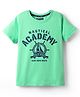 Pine Kids Cotton Knit Half Sleeves T-Shirt with Nautical Theme Print - Mint
