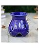 JAAMSO ROYALS Blue Ceramic Tealight Candle Holder Oil Burner Aroma Diffuser (3.5 H x 3 W Inch)