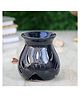 JAAMSO ROYALS Black Ceramic Tealight Candle Holder Oil Burner Aroma Diffuser (3.5 H x 3 W Inch)