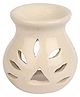 JAAMSO ROYALS White Ceramic Tealight Candle Holder Oil Burner Aroma Diffuser (3.5 H x 3 W Inch)