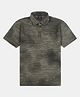 CAVIO Cotton Half Sleeves Typography Printed Polo Tee - Olive Green