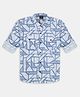 CAVIO  Full Sleeves Abstract Printed Shirt - Blue