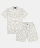 CAVIO Cotton Full Sleeves Abstract Printed Shirt - Blue