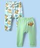 Babyoye Disney 100% Cotton Full Length Diaper Leggings With Lion King Graphics Pack Of 2 - Light Green & White