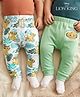 Babyoye Disney 100% Cotton Full Length Diaper Leggings With Lion King Graphics Pack Of 2 - Light Green & White