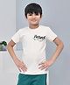 YOUMAA 100% Cotton Half Sleeves T-Shirt With Skating Theme Graphics Bold Print - Tofu