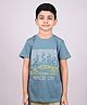 YOUMAA 100% Cotton Half Sleeves T-Shirt With Car Racing Theme Graphics Print - Grey