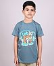 YOUMAA 100% Cotton Half Sleeves T-Shirt With Dj Beats Move Feet Musical Theme Graphics Print - Grey