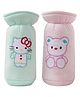 Cute Landings Soft Cotton Baby Feeding Bottle Cover Tote Bags, Pouch Hanging Loop on Neck- Pink & Blue
