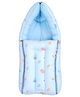 Cute Landings 3 in 1 Muslin Cotton Sleeping Bag for Newborn Baby, Carry Nest 0-6 Months- Blue