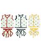 Cute Landings New Born Baby Soft Pure Cotton Sleeveless Jhablas and Nappy Set Pack of 4- White base