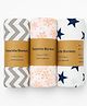 Cute Landings New Born Baby Washable Reusable Muslin Cloth Swaddles Wrapper Pack of 3- Multicolor