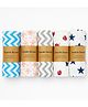 Cute Landings New Born Baby Washable Reusable Muslin Cloth Swaddles Wrapper Pack of 5- Multicolor