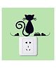 JAAMSO ROYALS Cartoon Cat Pattern Bedroom Switch Sticker WallSticker (10cm x 10cm)