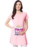 FFlirtygo Cotton Half Sleeves Mama In The Making Text Printed Maternity Top - Pink