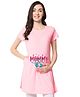 FFlirtygo Cotton Half Sleeves Soon To Be Mommy Text Printed Maternity Top - Pink