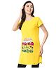 FFlirtygo Cotton Half Sleeves Mama In The Making Text Printed Maternity Top - Yellow