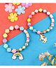 Asthetika Set Of 2 Unicorn & Rainbow Designed Beaded Bracelet - Multi Colour