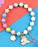 Asthetika Beads Embellished Unicorn Designed Bracelet - Pink