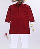 JBN Creation Rayon Full Sleeves Threadwork Embroidered Sequins Embellished Kurta Pyjama Set - Maroon