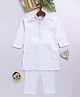 JBN Creation Rayon Full Sleeves Schiffli Embroidered Sequins Embellished Kurta Pyjama Set - White