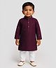 JBN Creation Rayon Full Sleeves Schiffli Embroidered Sequins Embellished Kurta Pyjama Set - Wine