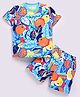 DEAR TO DAD Cotton Half Sleeves Fruits & Leaves Printed Tee & Shorts Set - Multi Colour