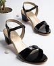 Shoetopia Solid Sandals - Black