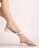 Shoetopia Stones Embellished Heels - White
