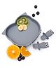 Kids Station 3 Piece BPA-Free Silicone Baby Feeding Set - Owl Shaped Plate - Spoon - Fork - Make Mealtime Fun and Easy for Your Little One - Promotes Baby Self-Feeding for Highchair (Blue)