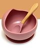 Kids Station 2 Piece Microwave Friendly Silicone Baby Feeding Set - Bowl - Spoon - Make Mealtime Fun and Easy for Your Little One - Portable and Diaper Bag Friendly - Baby Feeding Product - Pink