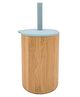 Kids Station 1 Piece Bamboo Feeding Set for Toddlers and Kids - Sipper with Straw and Cap - Non-Toxic, BPA-Free and Unbreakable Eco-Friendly - Baby-Led Weaning Supplies for Toddler Self-Feeding - Blue