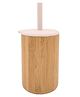 Kids Station 1 Piece Bamboo Feeding Set for Newborn and Infants - Sipper with Straw and Cap - Non-Toxic - BPA-Free and Unbreakable Eco-Friendly - Tableware for Toddlers, Kids & Babies - Pink