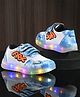 Fresh1947Feet Mesh Detailed & Tie Dye With Velcro Closure LED Shoes - Sky Blue