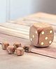 Mittimate Wooden Dice Box | Set of 5 Premium Dice with Unique Dice-Shaped Storage Box