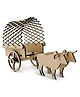 Mittimate 3D DIY Bull Cart for Kids 8+ Years I Bullock Cart Model Building Kit I MDF Wood I DIY Model Construction Toy I Birthday Gift for Children