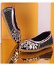 SHOES FOR JUNIORS Leaves Embroidered & Sequins Embellished Ballerinas - Pink