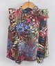 Hugsntugs Woven Cotton Sleeveless Abstract Printed Top - Multi Colour
