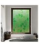 JAAMSO ROYALS Green Leaves Adhesive Frosted Film Privacy Window Sticker Glass Film (200 cm *45 cm)