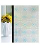 JAAMSO ROYALS White & Blue Flower Self Adhesive Decorative Window Sticker (1000 cm X 45 cm)