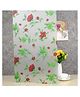 JAAMSO ROYALS Red Flower with Green Leaves DesignViny Waaterproof self Adhesive (500 cm X 45 cm)